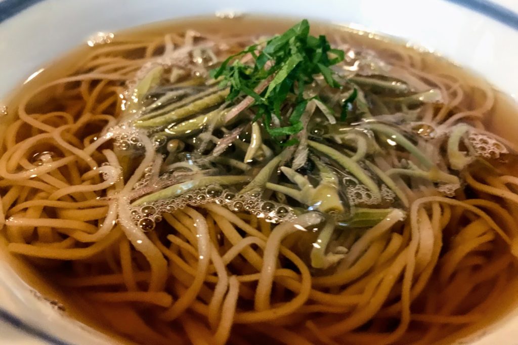 函館の久留葉のジュンサイ蕎麦