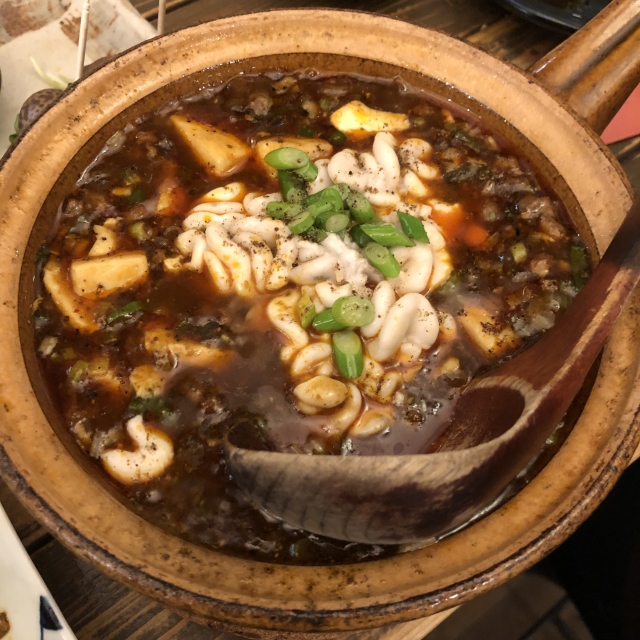 タラの白子の麻婆豆腐
