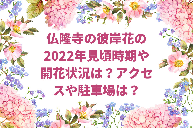 仏隆寺の彼岸花の2022年見頃時期や開花状況は？アクセスや駐車場は？