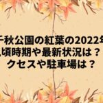 千秋公園の紅葉の2022年見頃時期や最新状況は？アクセスや駐車場は？