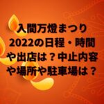 入間万燈まつり2022の日程・時間や出店は？中止内容や場所や駐車場は？