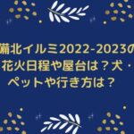 備北イルミ2022-2023の花火日程や屋台は？犬・ペットや行き方は？　