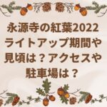 永源寺の紅葉2022ライトアップの期間や見頃は？アクセスや駐車場は？