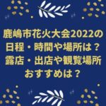 鹿嶋市花火大会2022の日程・時間や場所は？露店・出店や観覧場所おすすめは？