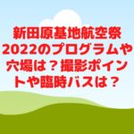 新田原基地航空祭2022のプログラムや穴場は？撮影ポイントや臨時バスは？