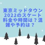 東京ミッドタウン2022のスケート料金や時間は？混雑や予約は？　