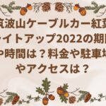 筑波山ケーブルカー紅葉ライトアップ2022の期間や時間は？料金や駐車場やアクセスは？