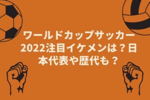 ワールドカップサッカー2022注目イケメンは？日本代表や歴代も？