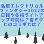 弘前エレクトリカルファンタジー2022の日程や冬桜ライトアップ時間は？雪ミクとのコラボは？
