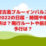 宮古島ブルーインパルス2022の日程・時間や場所は？飛行ルートや前日予行は？