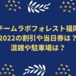 チームラボフォレスト福岡2022の割引や当日券は？混雑や駐車場は？　