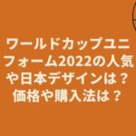 ワールドカップユニフォーム2022の人気や日本デザインは？価格や購入法は？