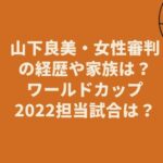 山下良美の経歴や家族は？ワールドカップサッカー2022担当試合は？
