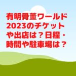 有明骨董ワールド2023のチケットや出店は？日程・時間や駐車場は？
