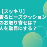 【スッキリ】着るビーズクッションのお取り寄せは？人を駄目にする？