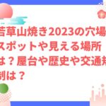 若草山焼き2023の穴場スポットや見える場所は？屋台や歴史や交通規制は？