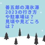 善五郎の滝氷瀑2023の行き方や駐車場は？見頃や見どころや服装は？