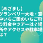 【めざまし】グランベリー大地・空中いちご園のいちご狩り料金やツアーは？場所やアクセスや駐車場は？