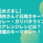 【めざまし】焼肉きんぐ石焼きキーマカレー・ガリバタライスのアレンジレシピは？悪魔のキーマカレー？