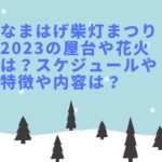 なまはげ柴灯まつり2023の屋台や花火は？スケジュールや特徴や内容は？