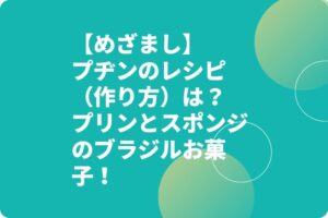 【めざまし】プヂンのレシピ(作り方)は?プリンとスポンジのブラジルお菓子!