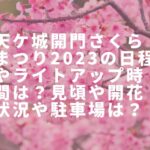 天ケ城開門さくらまつり2023の日程やライトアップ時間は？見頃や開花状況や駐車場は？