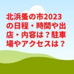 北浜蚤の市2023の日程・時間や出店・内容は？駐車場やアクセスは？