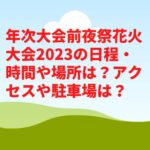 年次大会前夜祭花火大会2023の日程・時間や場所は？アクセスや駐車場は？