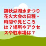 錦秋湖湖水まつり花火大会2023の日程・時間や見どころは？場所やアクセスや駐車場は？