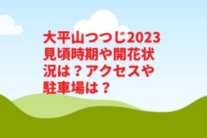 大平山つつじ2023見頃時期や開花状況は?アクセスや駐車場は?