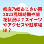 都麻乃郷あじさい園2023見頃時期や開花状況は？アクセスや駐車場やスイーツは？