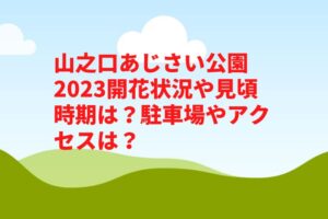 山之口あじさい公園2023開花状況や見頃時期は？駐車場やアクセスは？
