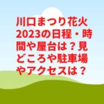 川口まつり花火2023の日程・時間や屋台は？見どころや駐車場やアクセスは？　