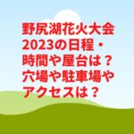 野尻湖花火大会2023の日程・時間や屋台は？穴場や駐車場やアクセスは？　