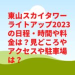 東山スカイタワーライトアップ2023の日程・時間や料金は？クリスマスツリー等見どころやアクセスや駐車場は？　