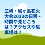 三崎・城ヶ島花火大会2023の日程・時間や見どころは？アクセスや駐車場は？　