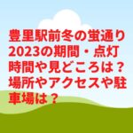 豊里駅前冬の蛍通り2023の期間・点灯時間や見どころは？場所やアクセスや駐車場は？　
