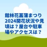 館林花菖蒲まつり2024開花状況や見頃は？屋台や駐車場やアクセスは？