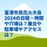 富津市民花火大会2024の日程・時間や穴場は？屋台や駐車場やアクセスは？