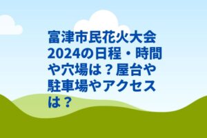富津市民花火大会2024の日程・時間や穴場は？屋台や駐車場やアクセスは？