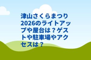 津山さくらまつり2026のライトアップや屋台は？ゲストや駐車場やアクセスは？