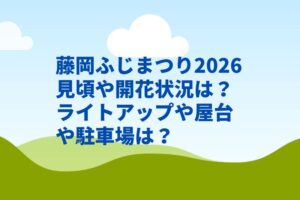 藤岡ふじまつり2026見頃や開花状況は？ライトアップや屋台や駐車場は？
