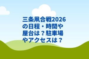 三条凧合戦2026の日程・時間や屋台は？駐車場やアクセスは？　